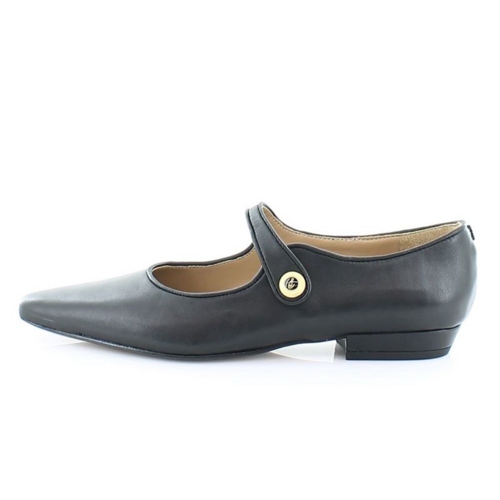 Sam Edelman Jene Pointed Maryjane Ballet Flats, Black Leather Ballet Flats